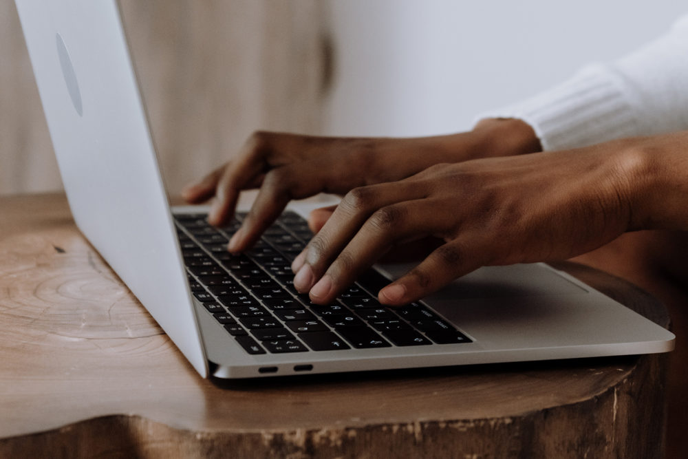 Woman on her laptop computer